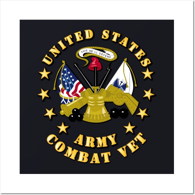 US Army Center - Combat Veteran Wall Art by twix123844